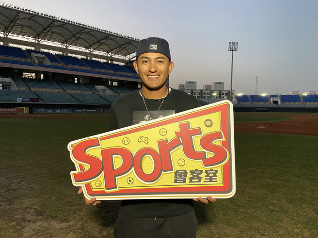 旅美好手林子偉在《Sports會客室》分享從小打球的過程。（中時新聞網攝）