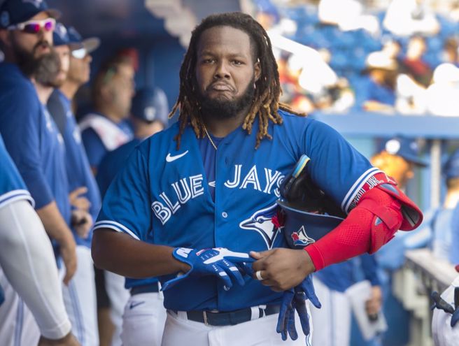 小葛瑞洛在大聯盟春訓跑壘時發現膝蓋不適。（美聯社）