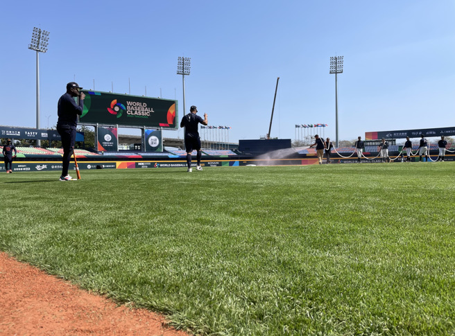 洲際棒球場19日原定要進行樂天桃猿與中信兄弟之戰因雨延賽。（資料照，毛琬婷攝）