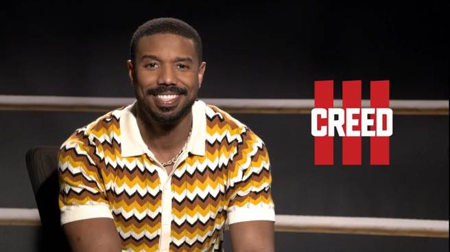 麦可B乔丹开心接受本报专访。（华纳兄弟提供）