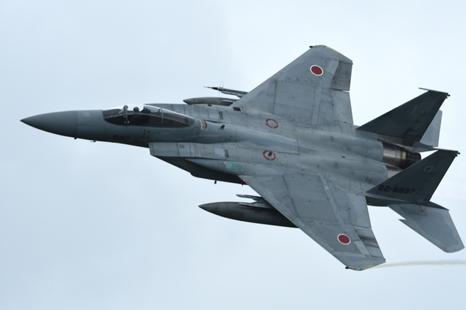 日本航空自卫队F-15J 战机的资料照。（达志影像/Shutterstock）