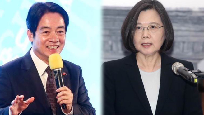 黄扬明指出，随着副总统赖清德操盘打赢南投立委补选，总统蔡英文领导的英系即将溃灭。（合成图，中时资料照）