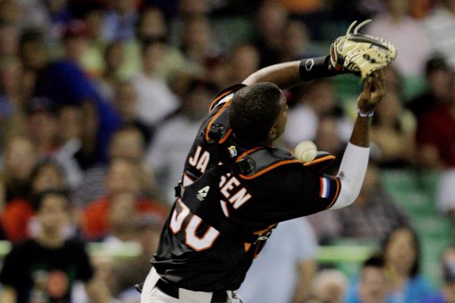2009年的荷兰队捕手简森，现在已是大联盟救援王。（美联社资料照）