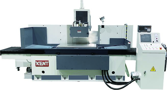 建德工业新一代精密磨床系列产品，升级5U PLC后功能更强大，无论是研磨功能或是机台联网后，让后台可採集机台数据及分析等，都有亮眼的表现。图／建德工业提供