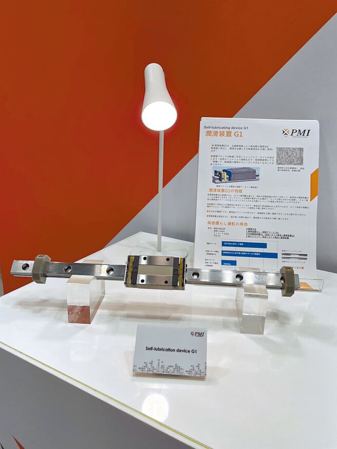 银泰科技研发的润滑装置G1新产品，在东京国际工具机展发表受到好评。图／业者提供