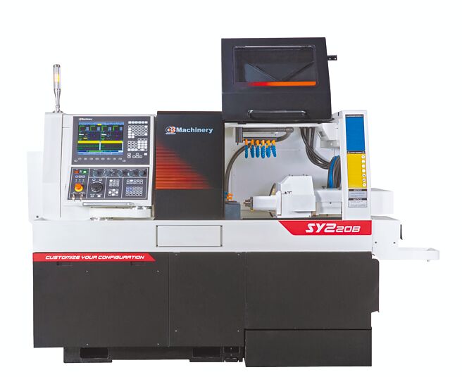 洽群SY2-20B走心式车铣复合机，可满足各种复杂多样加工需求。图／业者提供