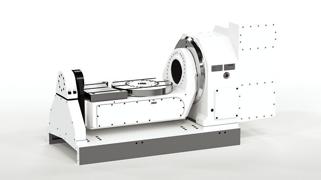 和昕精密WGB-H0350DB倾斜式分度盘，去年首度在JIMTOF发表，市场评价相当高。图／业者提供