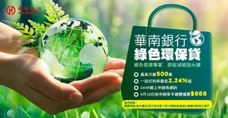 華南銀行挺永續消費 推出「綠色信貸專案」