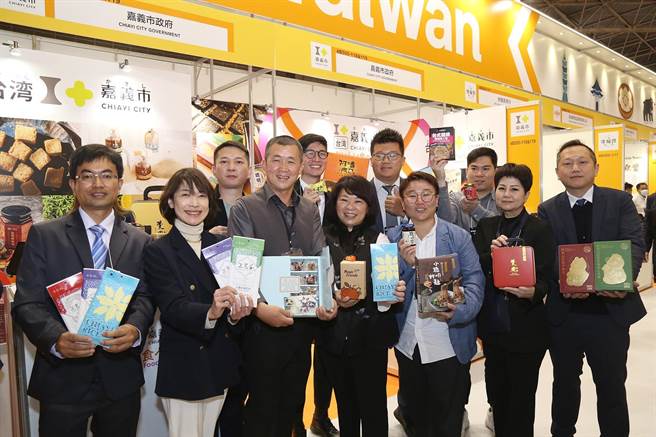 嘉义市黄敏惠率食品业者「嘉义队」到日本参加2023东京食品展。（嘉义市政府提供／廖素慧嘉市传真）
