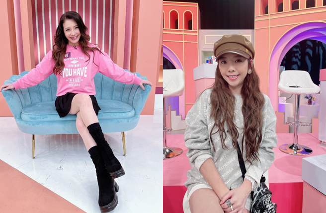 Mei（右）透露甄莉（左）不穿内衣与她和老公阿弟吃饭。（图／甄莉、Mei facebook）