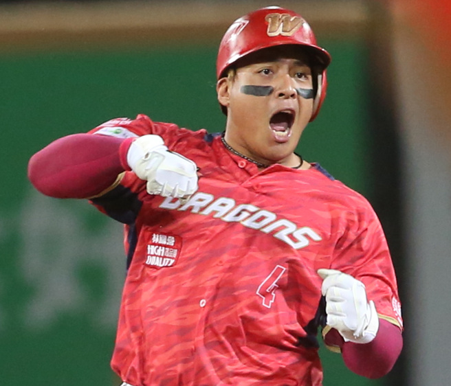 吉力吉捞・巩冠去年迎接中职生涯首个完整球季，就以14轰拿下全垒打王。（陈怡诚摄）