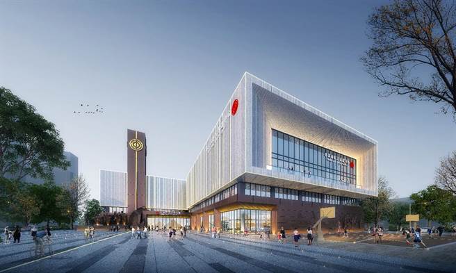 实习学生实际参与之中标项目-辽寧本溪市文体中心项目效果图。(图／金大提供)