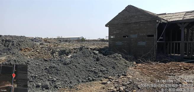 彰化县环保联盟今指出，福兴乡福宝生态园区现在已经看不到水鸟，取而代之的是大量废土，现在正值水鸟繁殖期却看不到水鸟，而是大量废土。(彰化县环保联盟提供／吴建辉彰化传真)
