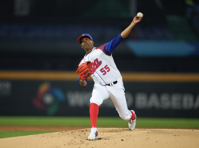 古巴先发投手艾利亚斯威风八面，五局好投只被义大利打者敲出2安，送出3K。(悍创行销提供)