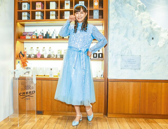 罗志祥昨化身龙凤胎妹妹「朱碧石」出席香氛品牌活动。（粘耿豪摄）