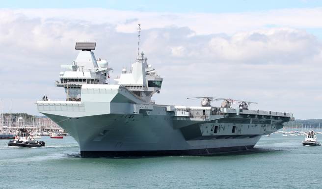 图为英国「伊丽莎白女王号」（HMS Queen Elizabeth）。(图/shutterstock)
