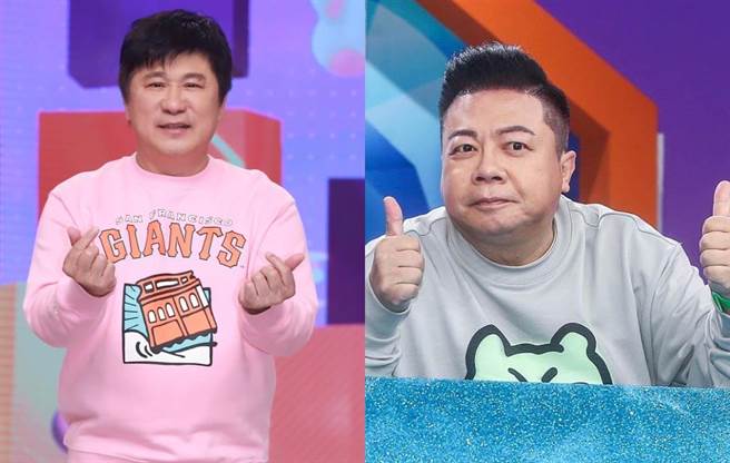 胡瓜（左）、董至成一起主持《综艺大集合》多年。（民视提供、资料照片）