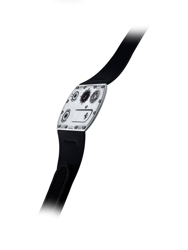 Richard Mille去年与法拉利携手打造RM UP-01腕表，厚度仅1.75mm，创下最纤薄纪录。（Richard Mille提供）