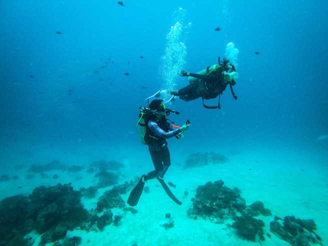 韩宜邦本想在水中向林萱瑜求婚。(图/韩宜邦 FB)