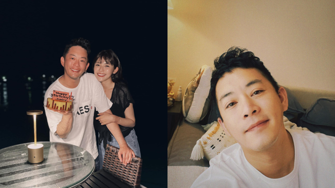 韩宜邦上月向女友林萱瑜求婚成功。(图/韩宜邦 FB)