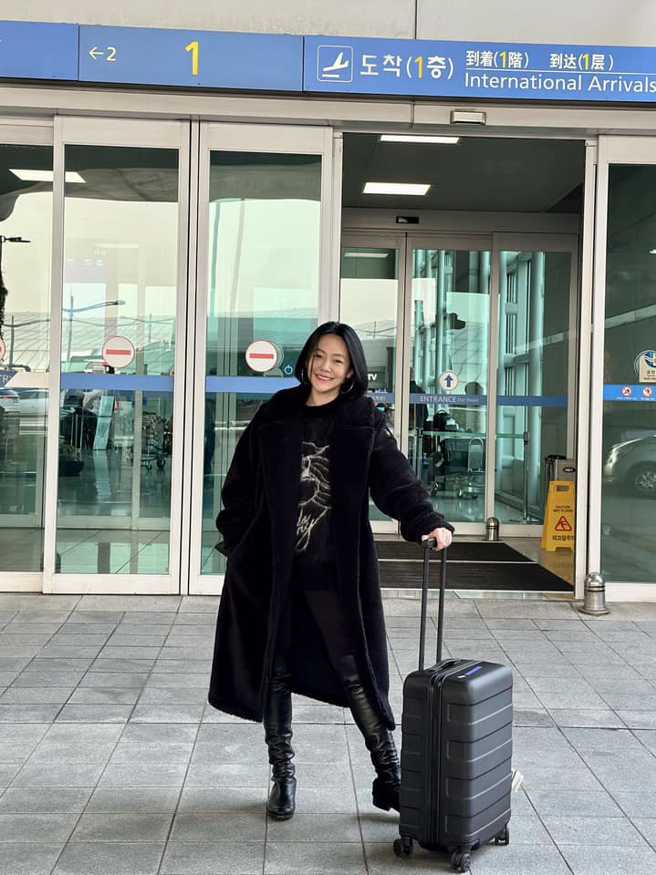 小S抵達韓國。（圖／FB@小S）