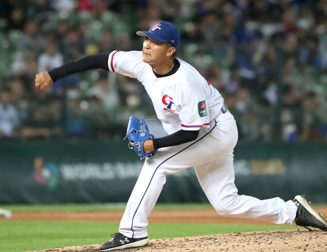 中华队陈禹勋在与义大利之战中继登板1局。（资料照，郑任南摄）