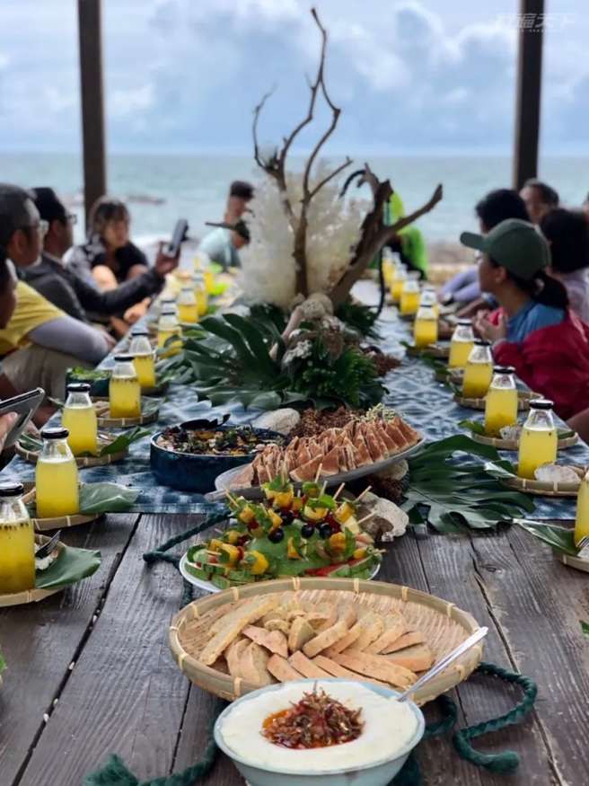 浪花餐桌姑婆嶼淨灘野餐版。（圖／小島家提供）