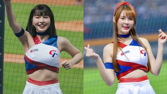 峮峮（左）和短今（右）接受採訪透露經典賽心情。（圖/悍創運動行銷提供、IG@sammie_923）