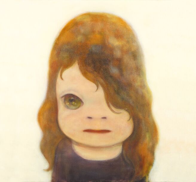 奈良美智的《Acid M. J.》是唯一明确以音乐家命名的画作。（保利香港提供）