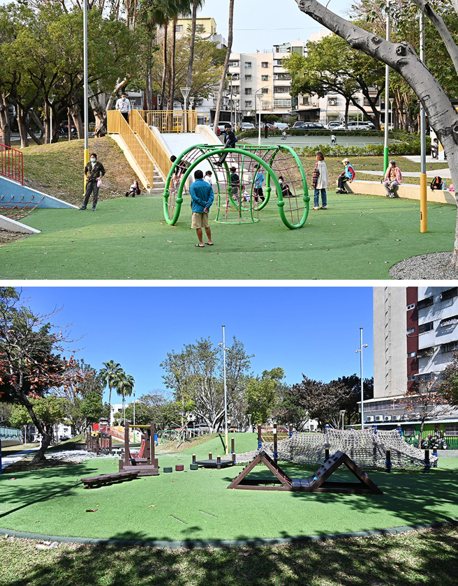 凤山区五甲国宅社区公六公园，全新改造成一处老少共融的快乐园地。(摄影/Carter)
