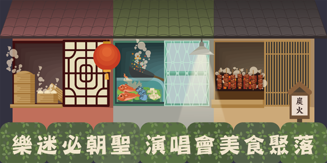 樂迷必朝聖，演唱會美食聚落。（圖/ 高雄畫刊提供）