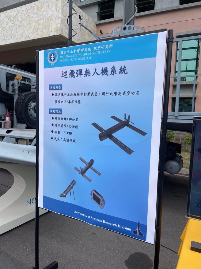 巡飞弹无人攻击机作战范围超过10公里、酬载台高爆弹头，可藉由导航朝目标实施撞击，精准度高。(读者提供)