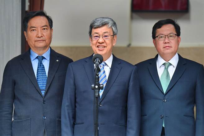 陈建仁怒呛，我的腰杆是挺直的，不要讲疑美论大家不会相信。（行政院提供／游念育台北传真）