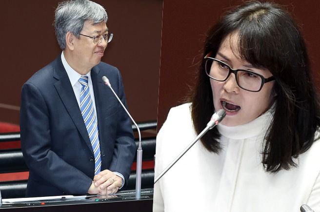 行政院长陈建仁今天备询，立委高金素梅质询时让陈建仁动怒。（合成图／本报资料照）