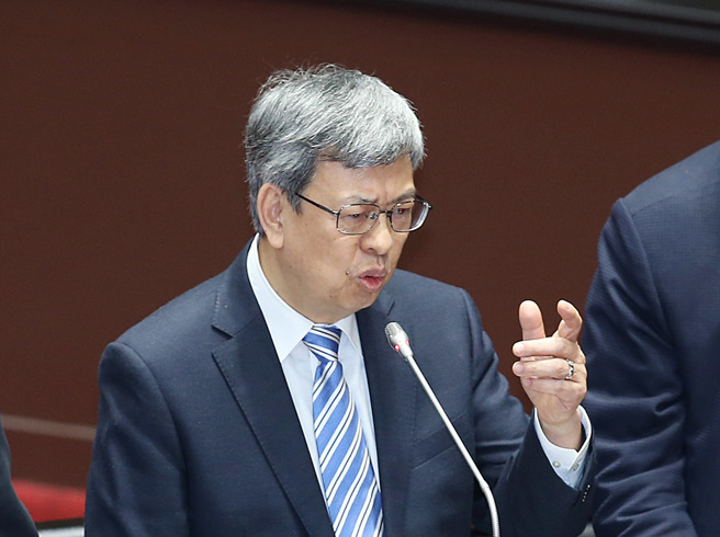 陈建仁为疑美论动怒。（姚志平摄）