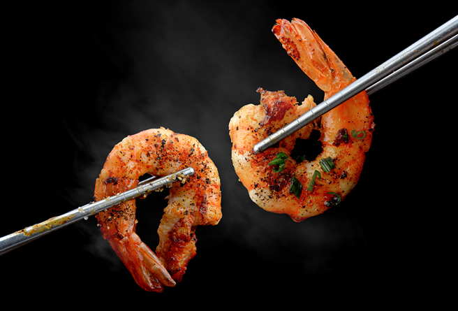 营养师指出，减重的人可以吃虾，而4只虾子约等于1份蛋白质。（示意图／达志影像）