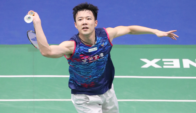 王子维在新加坡羽球公开赛出现过赛末点，可惜未能收下胜利。（资料照／郑任南摄）