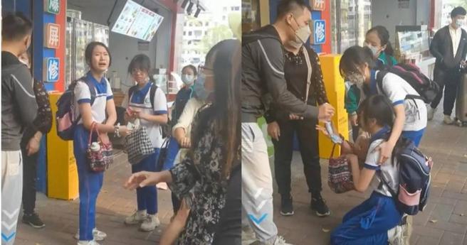 陆网近日疯传一段影片，3名女学生放学回家，其中一个女学生掉了200元（人民币，下同，约新台币890元），被一名老太太捡走，但她却打死不承认，拒绝将钱还给女学生。（图／翻摄百度）