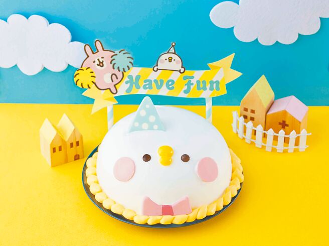 酷圣石「P助梦幻乐园」融入爱文芒果、香奶冰淇淋并以OREO饼乾、巧克力海绵蛋糕等堆迭层次，5吋1480元。（酷圣石提供）