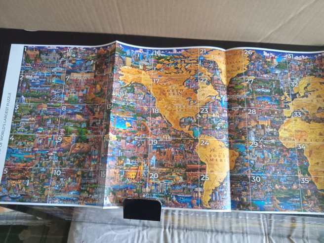 原PO打开发现拼图是切成60份，每份1千片。(翻摄自Costco好市多 商品经验老实说FB)