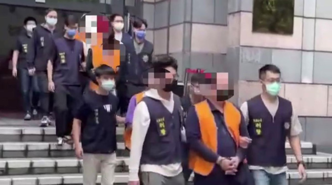 警方將林姓主嫌等8人逮捕送辦。（翻攝照片／林郁平台北傳真）