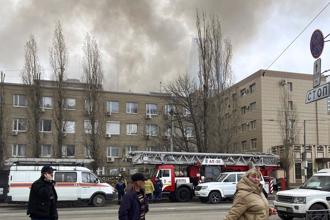 烏克蘭邊境附近的俄羅斯安全大樓發生大火 一人死亡