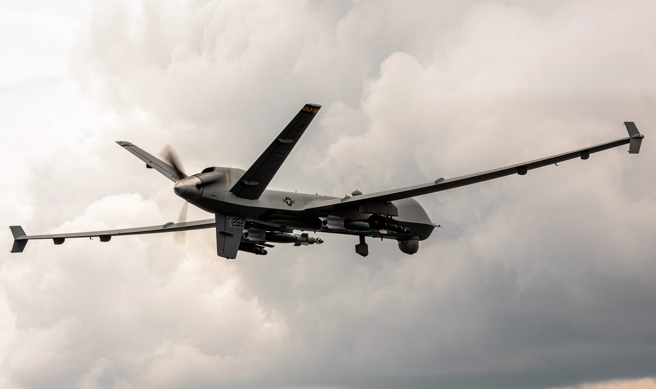 美国MQ-9「死神」（Reaper）无人机的资料照。（美国空军）