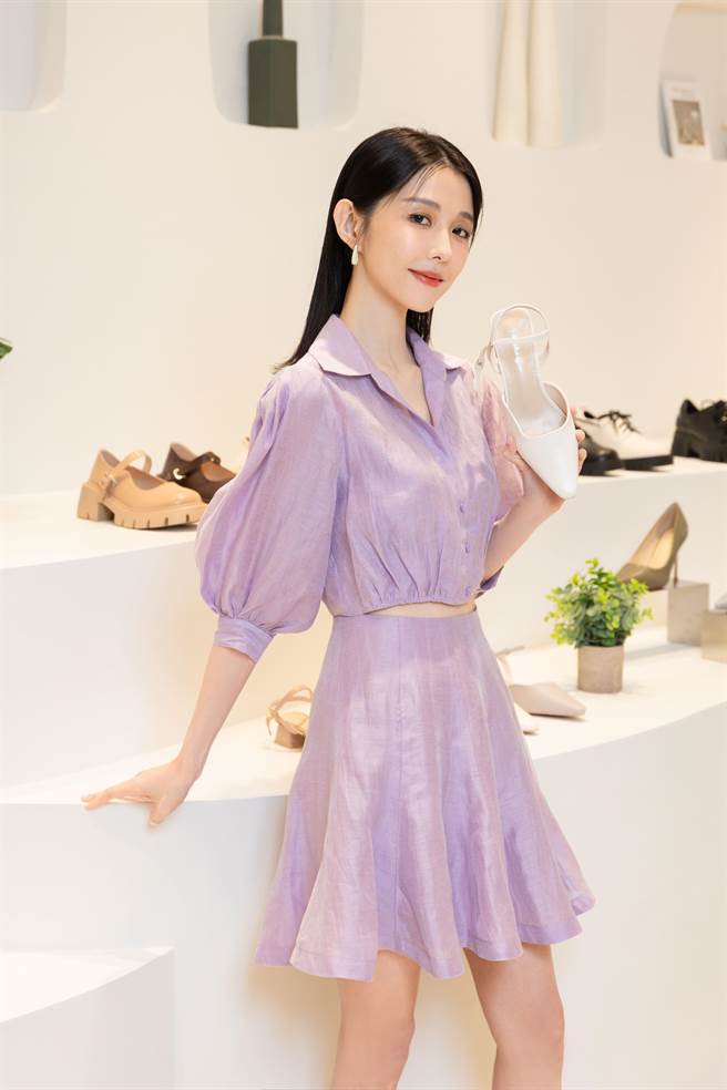 邵雨薇亮丽出席鞋品代言。（D＋AF提供）