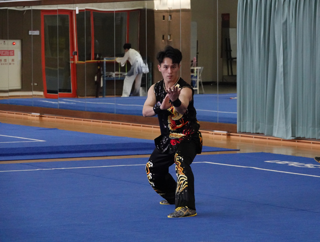 杭州亚运武术国手赖柏玮。（毛琬婷摄）