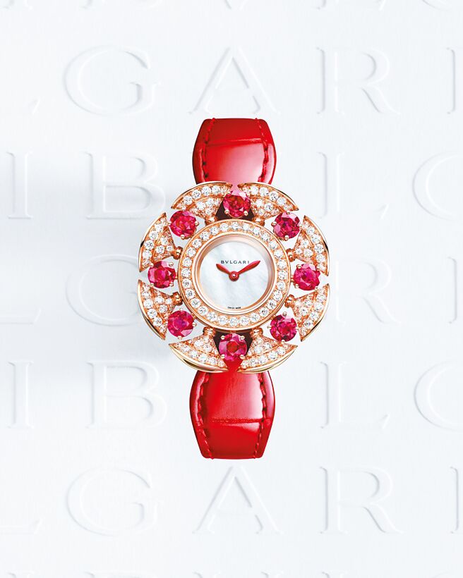 宝格丽Divas' Dream顶级红宝石与钻石腕表。（BVLGARI提供）