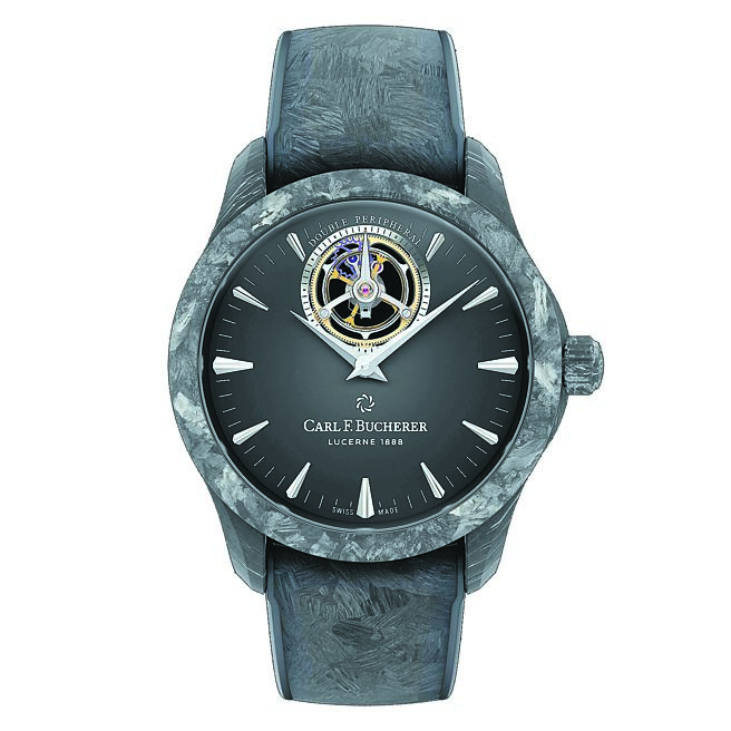 宝齐莱马利龙双外缘陀飞轮黑色限量表，全球限量30只，188万元。（Carl F. Bucherer提供）