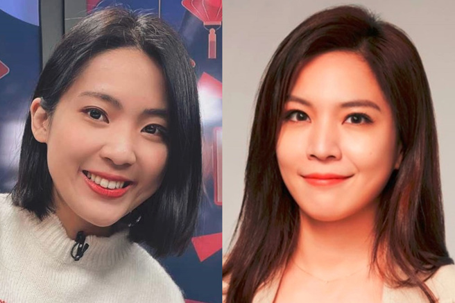 徐巧芯(左)自己勇于挺身而出，也声援敢于对蓝营党中央开炮的锺沛君(右)。（合成图／取自两人脸书）