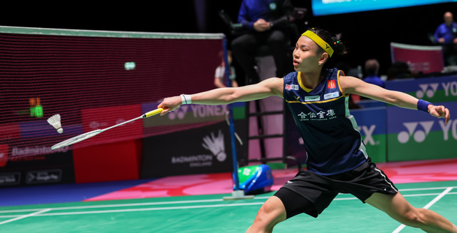 戴资颖在全英公开赛女单16强击退泰国布莎南。（badminton photo提供）