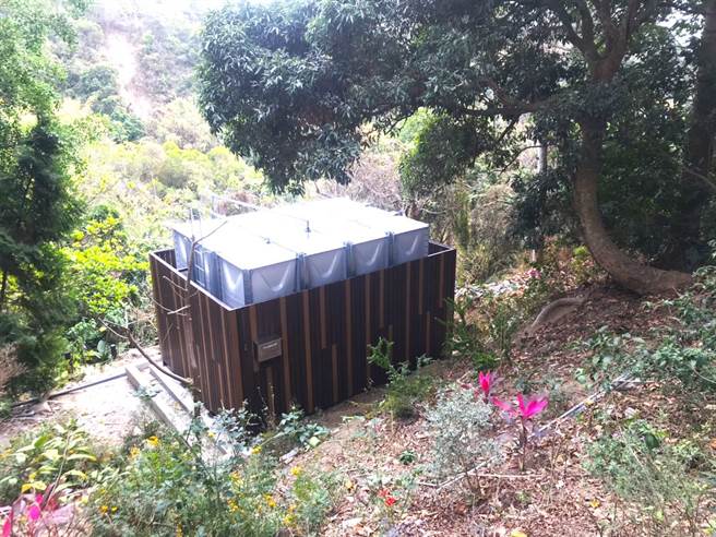 台中大坑风动石公园已增设30吨水箱，以解决公厕供水不及困扰。（台中市观旅局提供／陈淑娥台中传真）